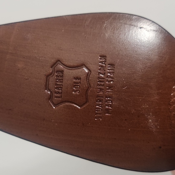 Stuart Weitzman - Black Leather Snake Print Pumps - Size 7.5 B - Picture 7 of 15